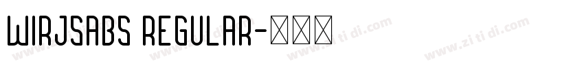 wirjsabs Regular字体转换